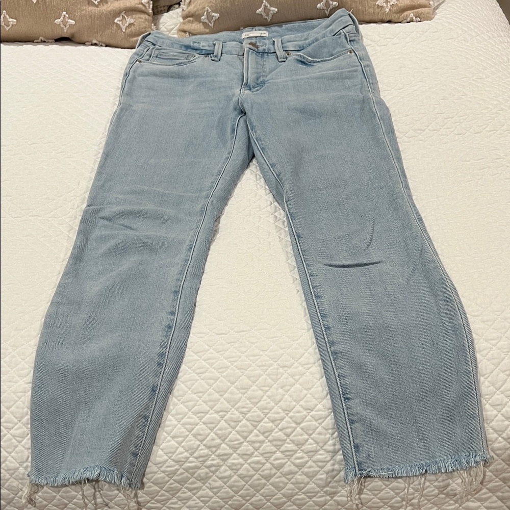 Good American Light Blue Cropped Jeans